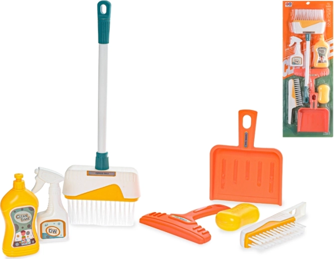 Zestaw do sprzątania dla dzieci 7 szt. z koszem