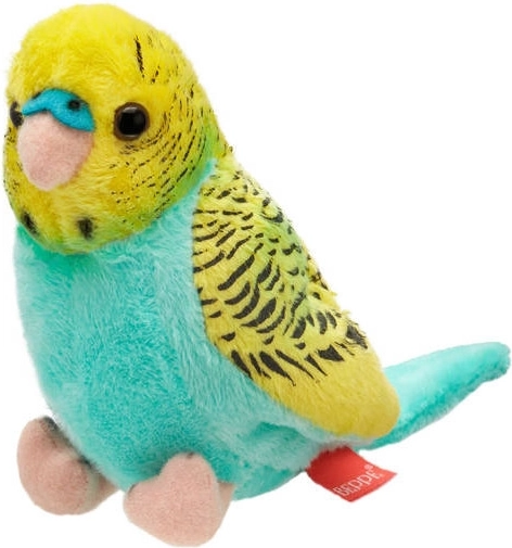 Pluszowa papużka falista turkusowo‑żółta 13 cm