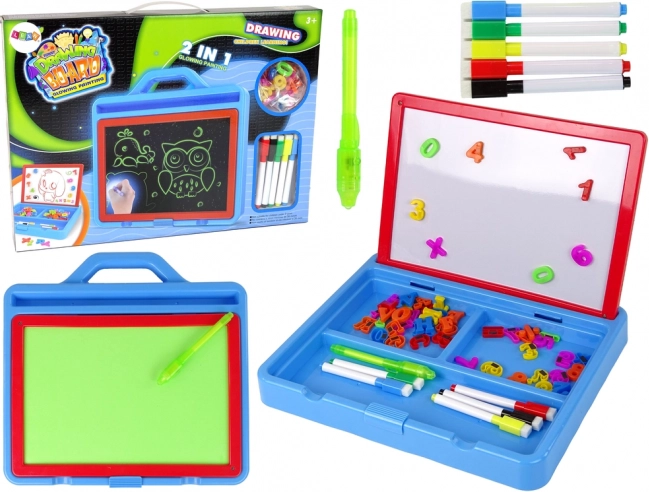 Świecąca magnetyczna tablica do rysowania 2w1 dla dzieci