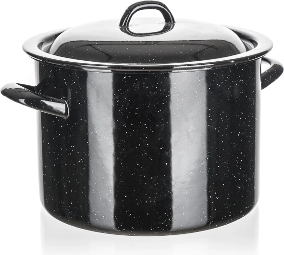 Emaliowany garnek z pokrywką 5,5 l, średnica 22 cm