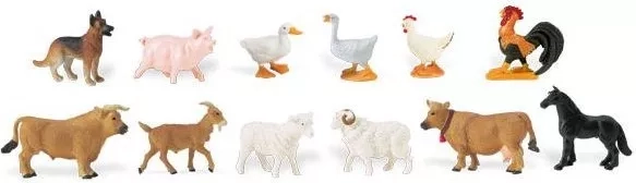 Życie na farmie – worek z miniaturami (48 szt.)