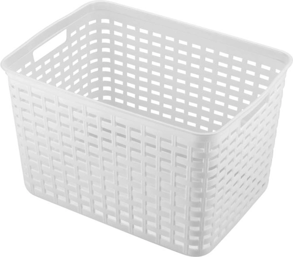 Plastowy koszyk do przechowywania HEIDRUN 39 × 29 × 22 cm – mix kolorów