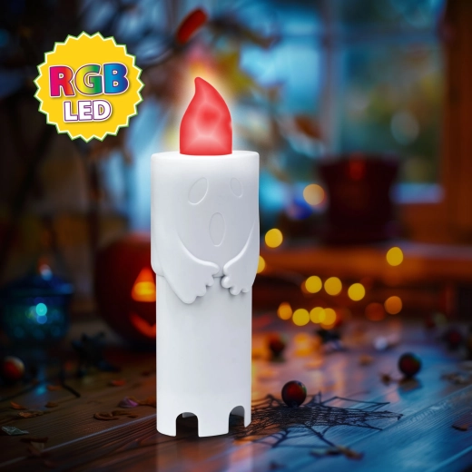 Halloweenska lampa LED w kształcie ducha z kolorowym światłem