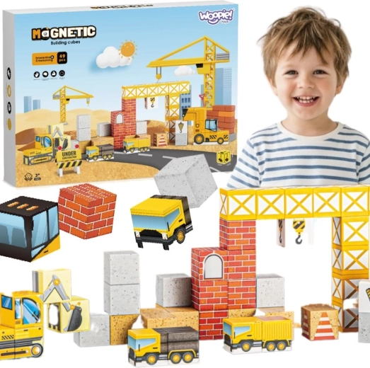 Woopie magnetyczne klocki konstrukcyjne Budowa 49 szt.