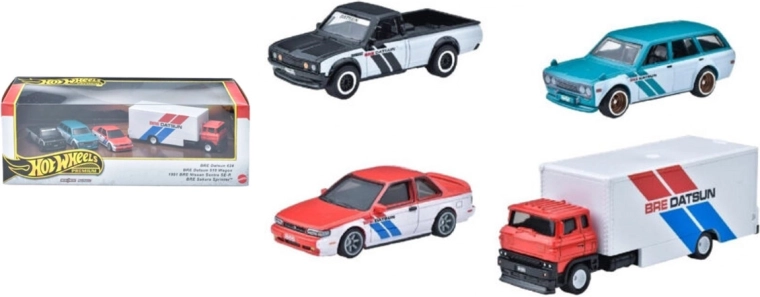 Hot Wheels – zestaw premium 4 aut BRE Datsun