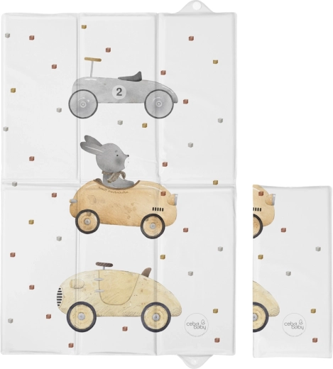 Ceba Baby turystyczna mata do przewijania Basic Bunny Driver 60 × 40 cm