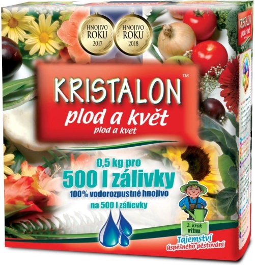 Kristalon owoc i kwiat 0,5 kg – uniwersalny krystaliczny nawóz