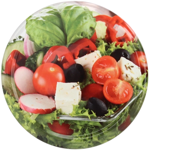 Wieczka do słoików do wekowania 82 mm z 6 nacięciami – mix motywów warzyw