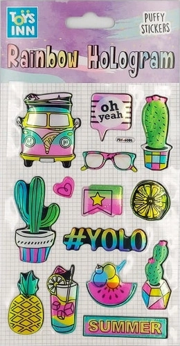 Holograficzne naklejki Rainbow Summer