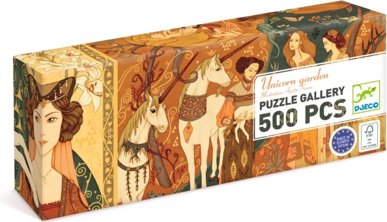 Puzzle Djeco ogród z jednorożcem, 500 elementów