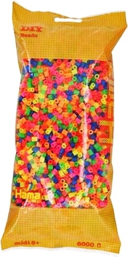 Neonowe prasowanki koraliki 6000 szt.