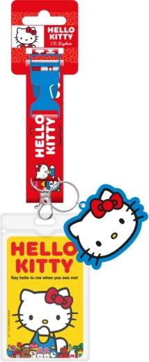 Hello Kitty smycz na szyję z brelokiem i etui na ID