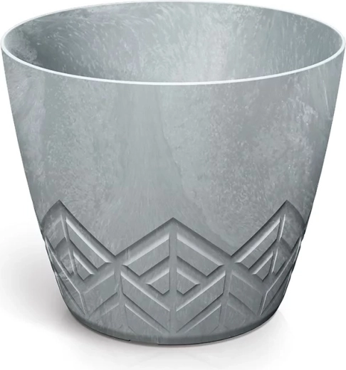 Plastowa doniczka z efektem betonu 13,8 cm