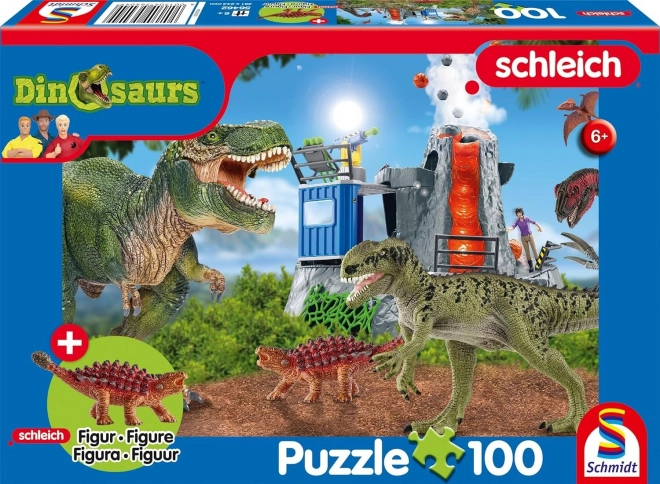 Puzzle SCHMIDT Schleich dinozaury z prehistorii 100 elementów z figurką