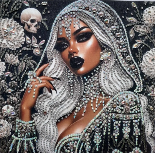 Malowanie diamentowe – mulatka 30 × 40 cm