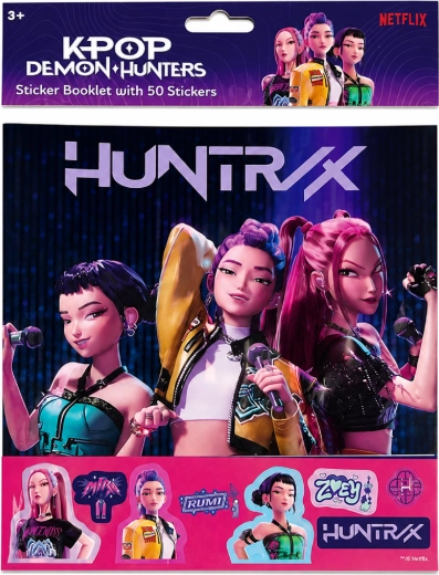 Album na naklejki KPop Demon Hunters Huntrix (50 naklejek)
