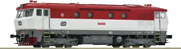 Lokomotywa spalinowa Roco 749 218-4 ČD Bardotka H0
