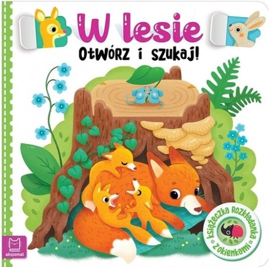 W lesie – otwórz i szukaj! rozkładana książeczka z okienkami