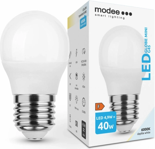 LED żarówka G45 E27 4,9 W zimna biel – Modee Smart Lighting