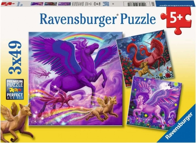 Ravensburger puzzle Mityczni władcy 3×49 elementów