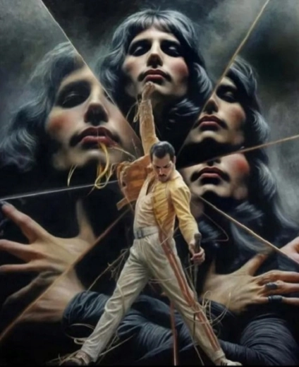 Malowanie po numerach Freddie Mercury 40 × 50 cm