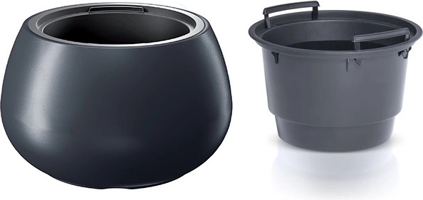 Donica z wkładem HEOS 37 cm – antracyt