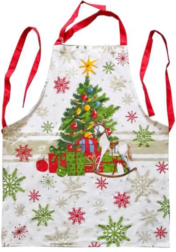 Świąteczny fartuch kuchenny TORO z bawełny 65 × 80 cm