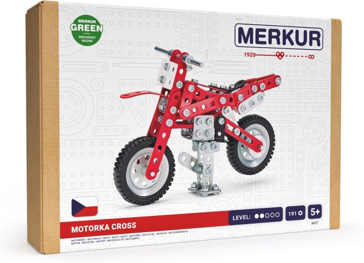 Merkur zestaw konstrukcyjny Dirtbike – metalowy motocykl, 191 elementów
