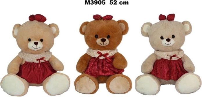 Pluszowy miś w sukience 52 cm - 1 sztuka