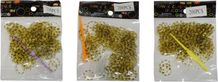 Zestaw gumek w panterkę – 200 szt.