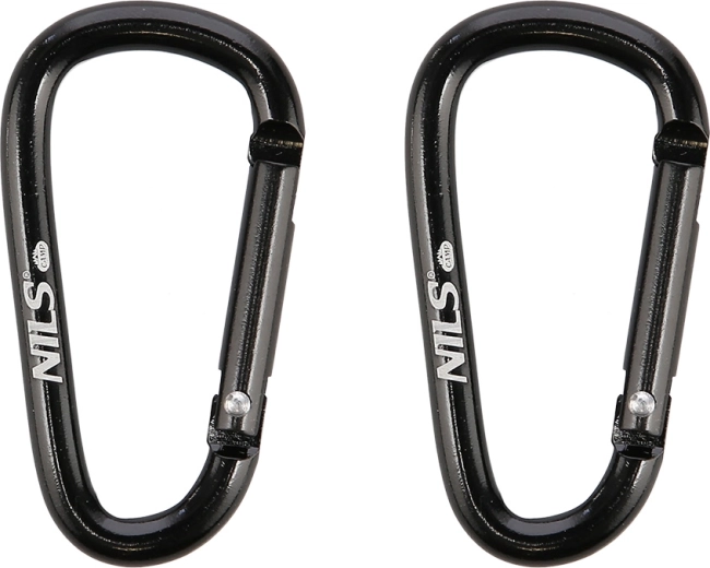 Zestaw aluminiowych karabińczyków NILS Camp, 2 szt.