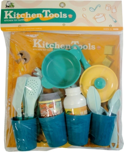 Dziecięcy zestaw kuchenny z naczyniami i akcesoriami
