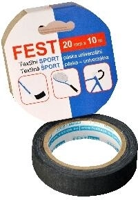 Tekstylna taśma sportowa 20 mm × 10 m czarna
