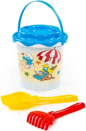 Zestaw do piasku Smerfy wiaderko z sitkiem Słoneczko