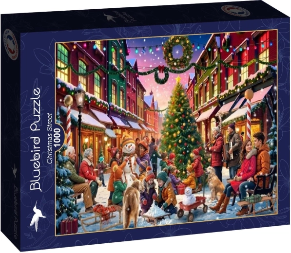 Puzzle Bluebird Ulica świąteczna 1000 elementów