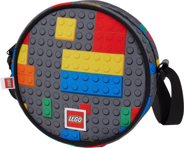 Okrągła torebka crossbody Lego Colorful Bricks