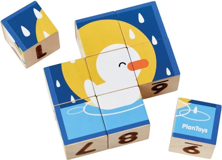 PlanToys kostki obrazkowe – zwierzęta