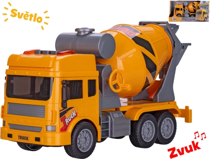 Betoniarka budowlana na napęd bezwładnościowy ze światłem i dźwiękiem 27 cm