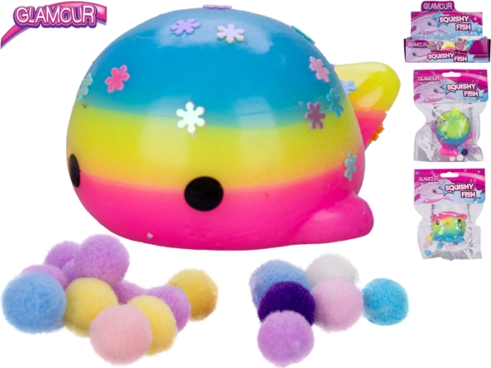 Glamour rozciągliwa rybka – sensoryczna zabawka do ściskania dla dzieci 3+