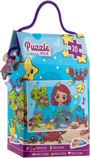 Puzzle Syrena morska 30 elementów 29 × 18 cm