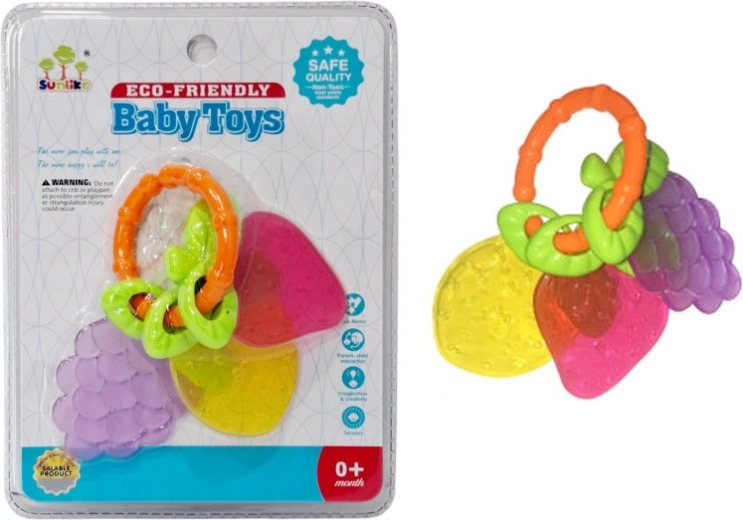 Grzechotka i gryzak dla niemowląt – owoce