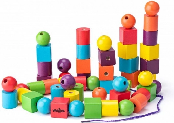 Duże koraliki do nawlekania dla dzieci