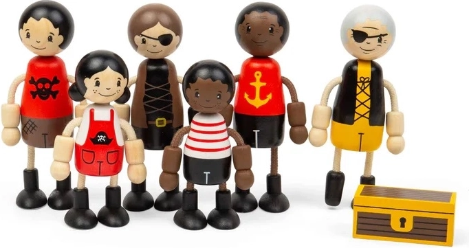 Drewniane figurki Bigjigs Toys Piraci