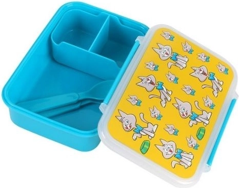 Dziecięcy lunchbox Kotka z sztućcami