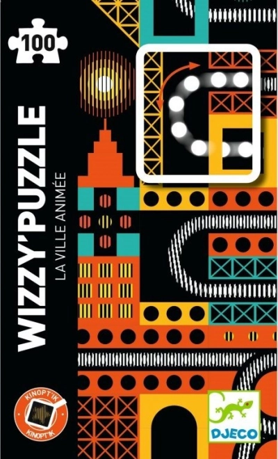 DJECO Magnetyczne puzzle Kinoptik Miasto 100 elementów