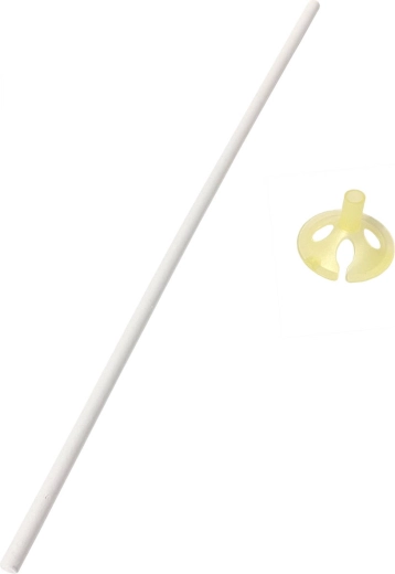 Papierowy patyczek do balonów 31 cm z klobouczkiem eko - 1 zestaw