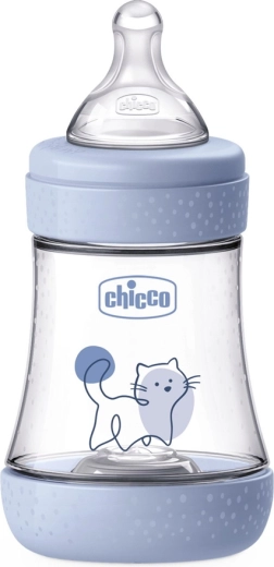 Chicco antykolkowa butelka dla niemowląt Perfect5 150 ml, chłopiec, wolny przepływ 0m+