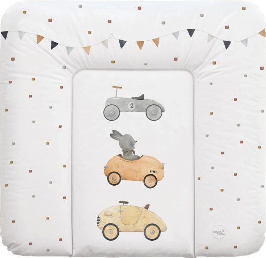 Ceba Baby miękka podkładka do przewijania na komodę Basic Bunny Driver 75 × 72 cm