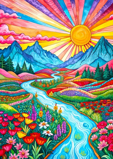 Enjoy puzzle Kolorowa wyżyna 1000 elementów