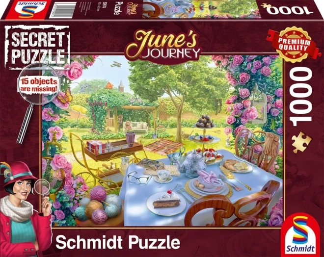 Schmidt Secret Puzzle June's Journey: Herbata w ogrodzie 1000 elementów